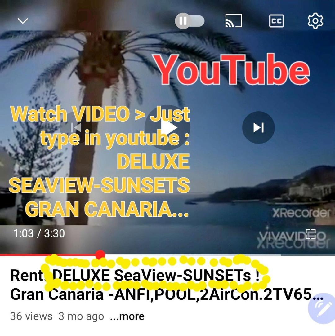 Deluxe Seaview-Sunsets !Transfe-R Inc! Pool,2Aircond,2Tv65",600Mb Dishwasher,,2 Beaches,Anfi-View Διαμέρισμα Patalavaca Εξωτερικό φωτογραφία